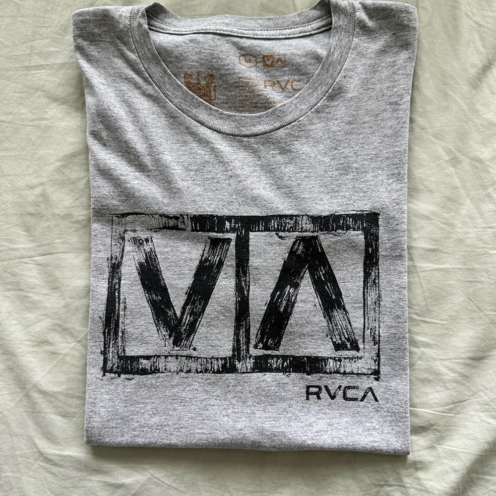 RVCA Black and Gray Graphic Tee